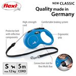 Flexi Classic Cord Small 5m Up to 12kg Blue