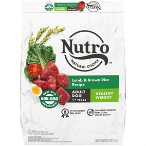 NUTRO Natural Choice Adult Dog Healthy Weight Lamb & Brown Rice 30LB