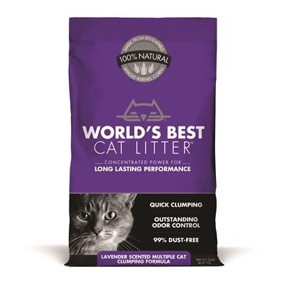 World's Best Cat Litter Litière Parfumé Agglomérante Plusieurs Chats 14LB