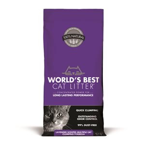 World's Best Cat Litter Litière Parfumé Agglomérante Plusieurs Chats 28LB