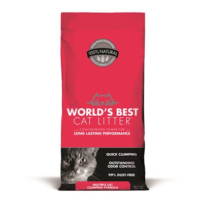 World's Best Cat Litter Litière Agglomérante Plusieurs Chats 28LB