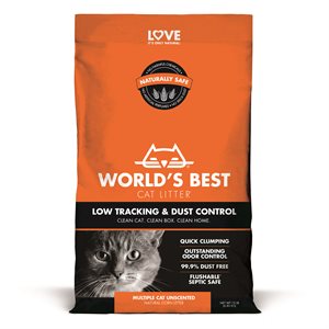 World's Best Cat Litter Contrôle des Gâchis & de la Poussière 15LB