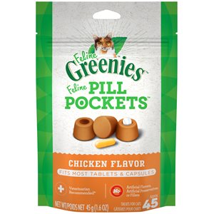 Greenies « Pill Pockets » Saveur de Poulet pour Chats 1.6oz