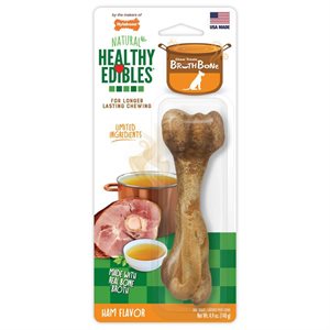 Nylabone Healthy Edibles Broth Bone Treats Ham Large / Giant