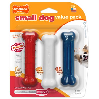 Nylabone Power Chew Small Dog Value Pack Extra-Small 3CT