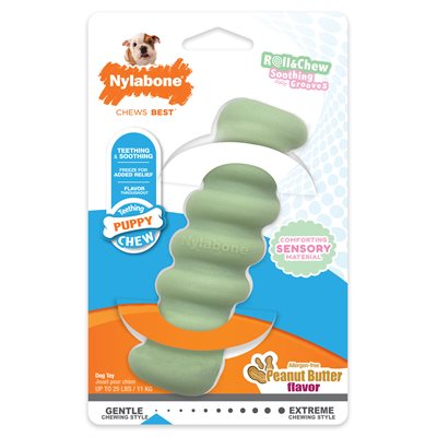 Nylabone Sensory Material Puppy Teething Stick Peanut Butter Small / Regular