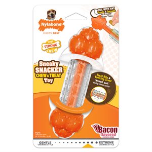 Nylabone Os Durable « Sneaky Snacker » pour Gâteries Saveur de Bacon Moyen / Loup