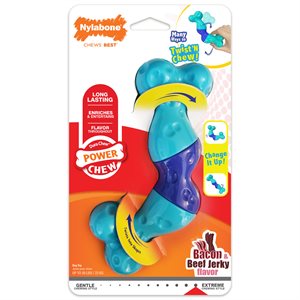 Nylabone Power Chew Twist 'N Chew Bacon & Beef Jerky Large
