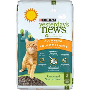 Yesterday's News Unscented Clumping Paper Cat Litter 4.5KG