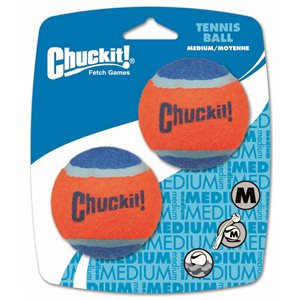 CHUCK IT! Balle de Tennis Moyenne Paquet de 2 Compatible avec Lance-Balles