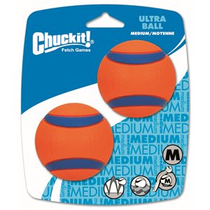 CHUCK IT! Balle Ultra Moyenne Paquet de 2 Compatible avec Lance-Balles