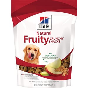 Hill's Science Diet Natural Fruity Snacks Crunchy Dog Treats Apples Oatmeal 8oz