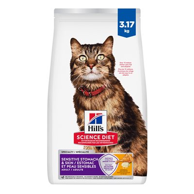 Hill's Science Diet Estomac & Peau Sensible Chat Poulet & Riz 7 LB