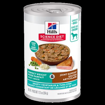 Hill's Science Diet Dog Perfect Weight & Joint Vegetables & Tuna Stew 12 / 13oz