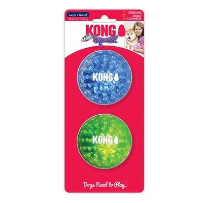 KONG Squeezz Geodz 2-Pack Assorted Large