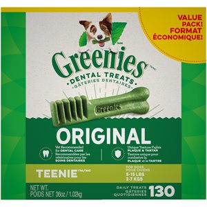 Greenies Dental Chews for Dogs Value Tub 36oz Teenie