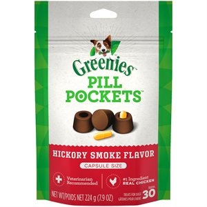 Greenies « Pill Pockets » pour Capsules Saveur de Fumée de Noyer pour Chiens 7.9oz