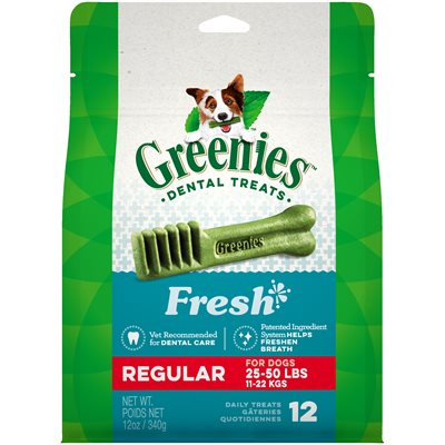 Greenies Canine Fresh Mint Treat-Pak Regular 12oz