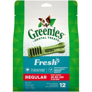 Greenies Gâteries Dentaires pour Chiens Frais Moyen 12oz