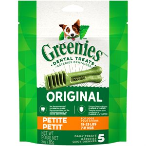Greenies Original Trial Treat Pak 3oz Petite