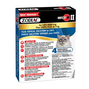Zodiac Infestop II for Cats over 4KG - 4 Tubes