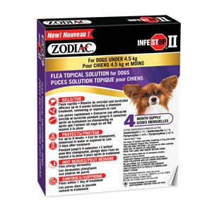 Zodiac Infestop II for Dogs 4.5KG and Under - 4 Tubes