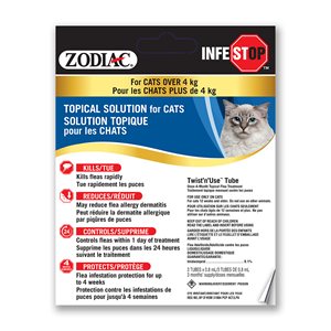 Zodiac Infestop Topical Flea Adulticide for Cats Over 4KG