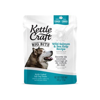 Kettle Craft Chiens Saumon Sauvage et Varech de Mer Grandes Bouchées 340g