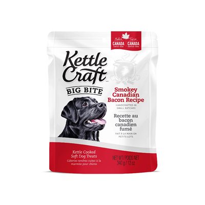Kettle Craft Chiens Bacon Canadien Fumé Grandes Bouchées 340g