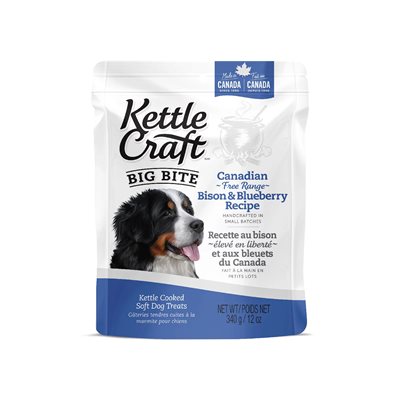 Kettle Craft Chiens Bison et Bleuets de Canada Grandes Bouchées 340g