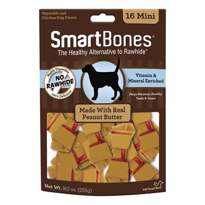 Spectrum Smart Bones Peanut Butter Mini 16 Pack