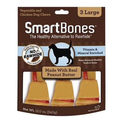 Spectrum Smart Bones Peanut Butter Large 3 Pack