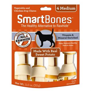 Spectrum Os à Mâcher « Smart Bones » Patates Douces Medium 4 MCX