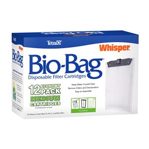 Tetra Whisper Bio-Bag Cartridge Medium Unassembled 12-Pack