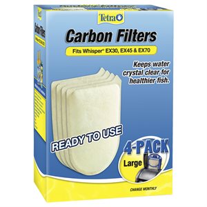 Tetra Whisper EX Carbon Filter Large 4-Pack