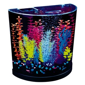 Spectrum Ensemble d'Aquarium « GloFish » Demi-Lune avec DEL Bleu 3 Gallons