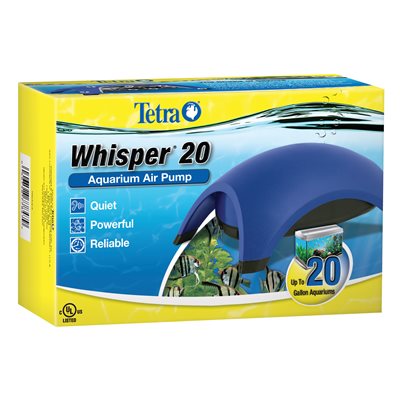 Tetra Pompe à Air « Whisper 020 » (UL) jusqu'à 20 Gallons 