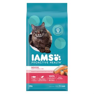 IAMS Proactive Health Indoor Weight & Hairball Care with Salmon 3.18KG