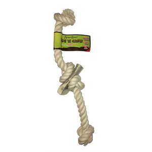 Antler Chewz Natural Cotton & Antler Tug-N-Chew Rope for Dogs 18-60LBS Medium