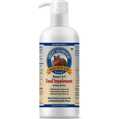 Grizzly Pet Products Salmon Oil Plus 16oz (473ml)