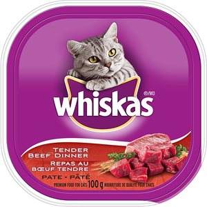Whiskas Adult Cat Meaty Selections Tender Beef Dinner Pâté 24 / 100g