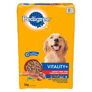 Pedigree Adult Dog Vitality+ Hearty Beef 8KG