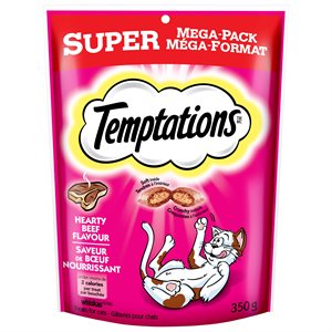 Temptations Cat Treats Hearty Beef Flavor 350g