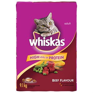 Whiskas Adult Cat Beef Flavor 9.1KG