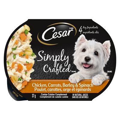 Cesar Simply Crafted Chicken Carrots Barley & Spinach 10 / 37g