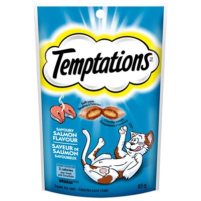 Temptations Cat Treats Savoury Salmon Flavor 85g
