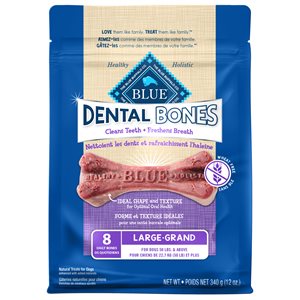 Blue Buffalo Dental Bones Dog Treats Large Size 12oz