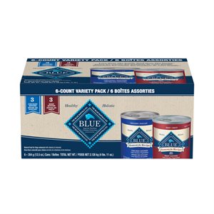 Blue Buffalo Homestyle Recipe Chien Poulet / Boeuf Emballage Varié 6 / 12.5oz