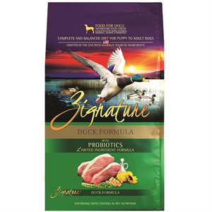 Zignature Limited Ingredient Grain Free Duck Dog Food 4 LB