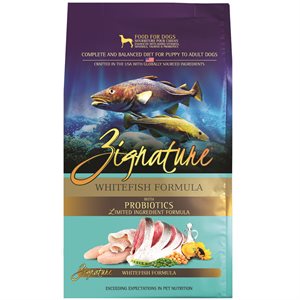 Zignature Limited Ingredient Grain Free Whitefish Dog Food 4 LB